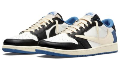 Кроссовки Nike Air Jordan Low Fragment X Travis Scott Синие F