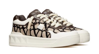 Кроссовки Valentino Vlogo Signature Бежевые F