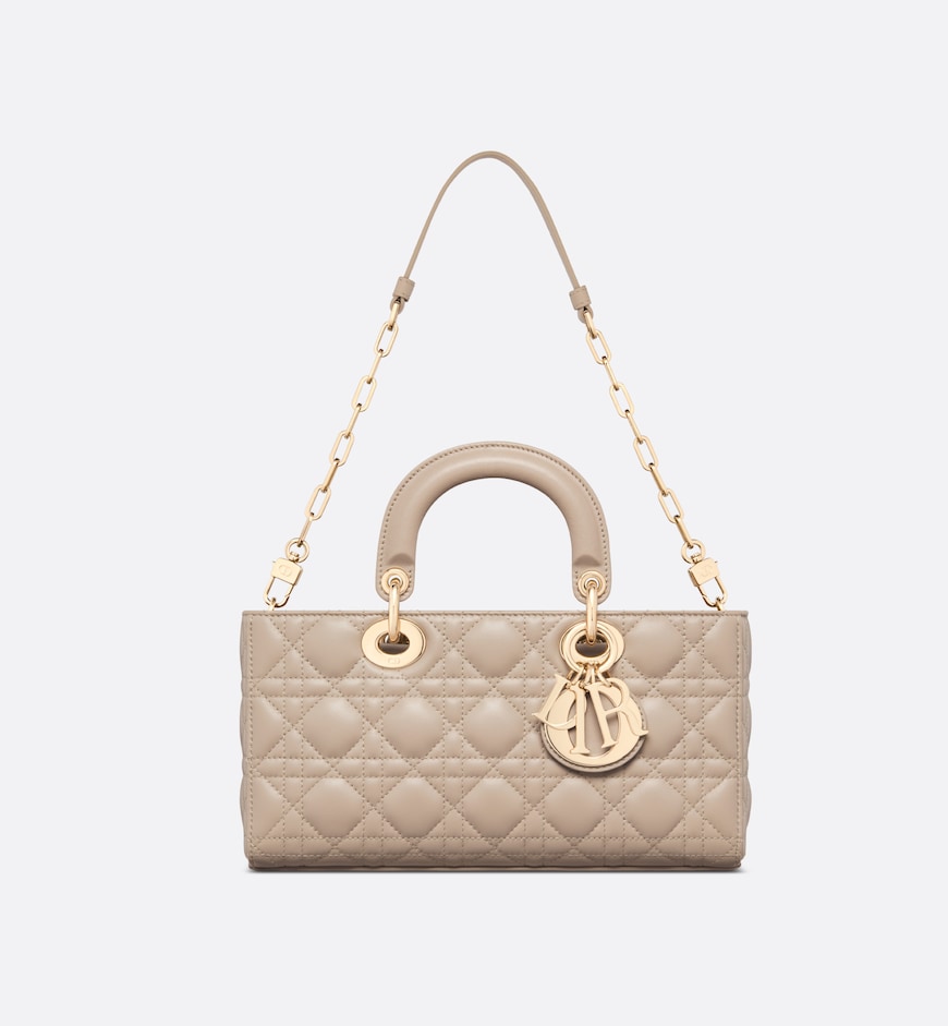 Сумка Dior Lady D joy Бежевая N