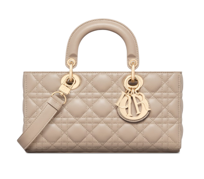 Сумка Dior Lady D joy Бежевая N