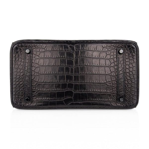 Сумка Hermes Birkin So Black Alligator Matte Black Hardware Черная N