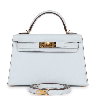 Сумка Hermes Kelly Mini Sellier Голубая N