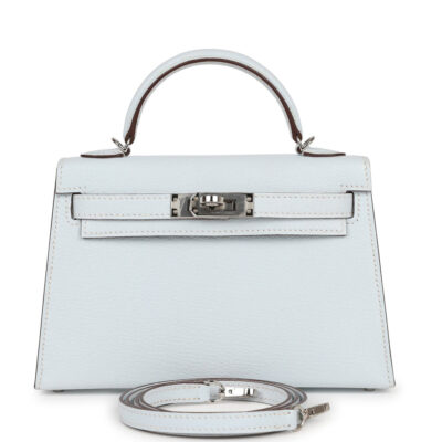 Сумка Hermes Kelly Mini Sellier Голубая N