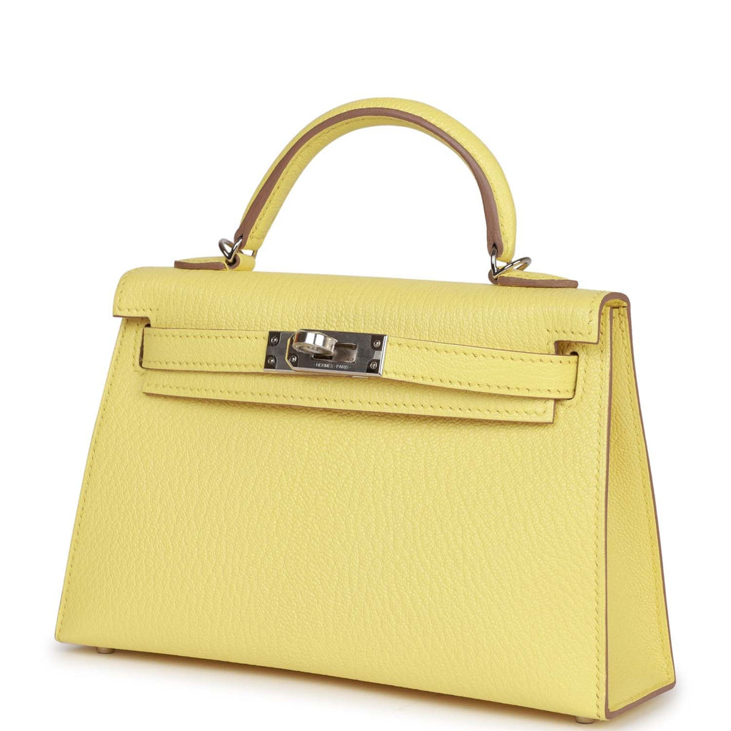 Сумка Hermes Kelly Mini Sellier Желтая N