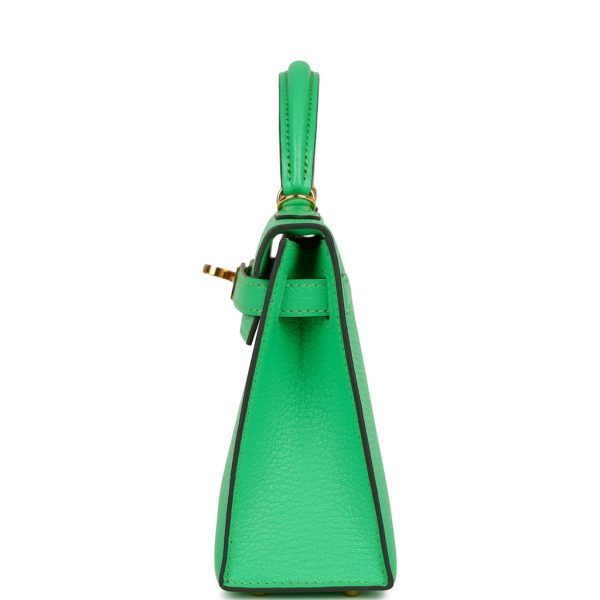 Сумка Hermes Kelly Mini Sellier Зеленая N