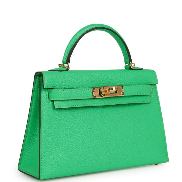 Сумка Hermes Kelly Mini Sellier Зеленая N