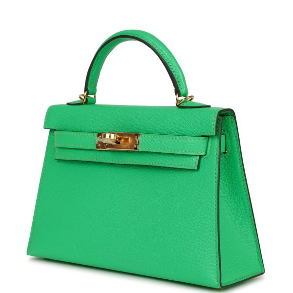 Сумка Hermes Kelly Mini Sellier Зеленая N