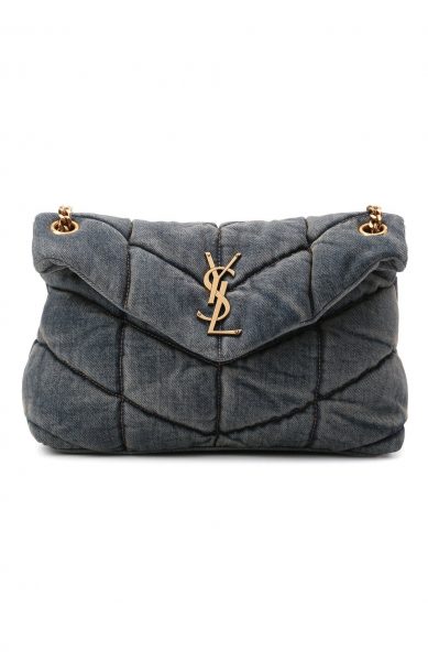 Сумка Saint Laurent Puffer Loulou Small Синяя N