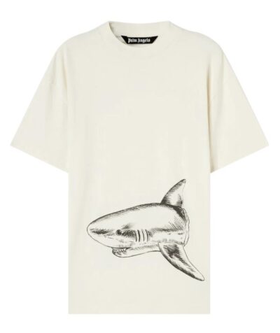 Футболка Palm Angels Broken Shark Classic Tee Белая M