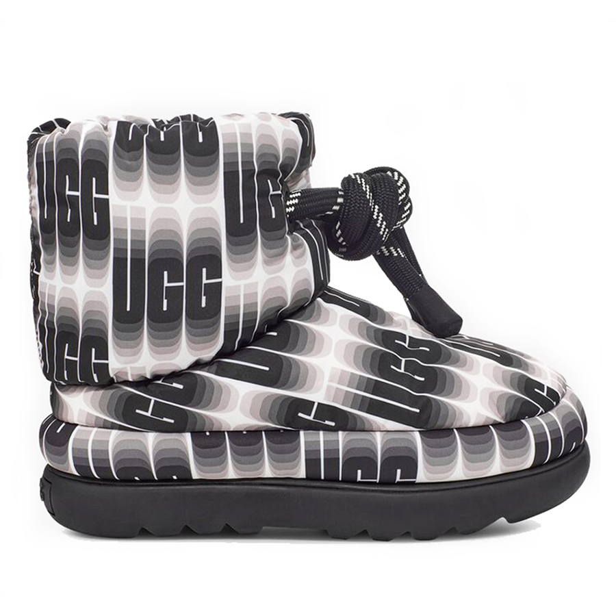 Ботинки Ugg Classic Maxi Short Black White Черные F