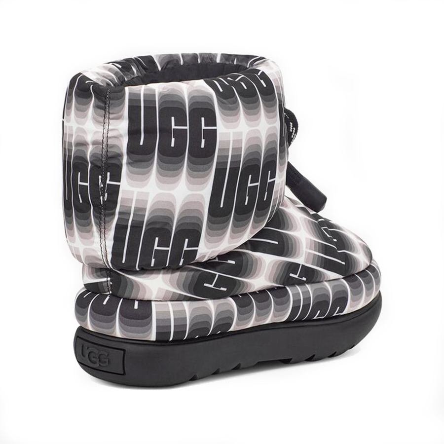 Ботинки Ugg Classic Maxi Short Black White Черные F
