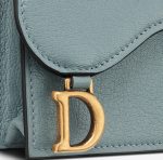 Держатель Для Карт Dior Saddle Flap Голубая N