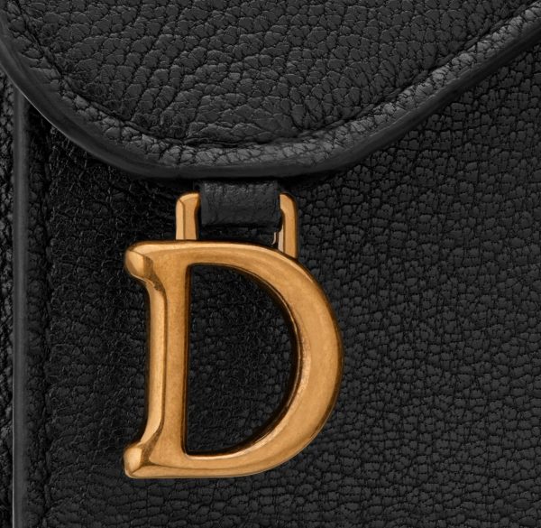 Держатель Для Карт Dior Saddle Flap Черная N