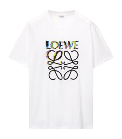 Футболка Loewe Glitch Anagram Белая F