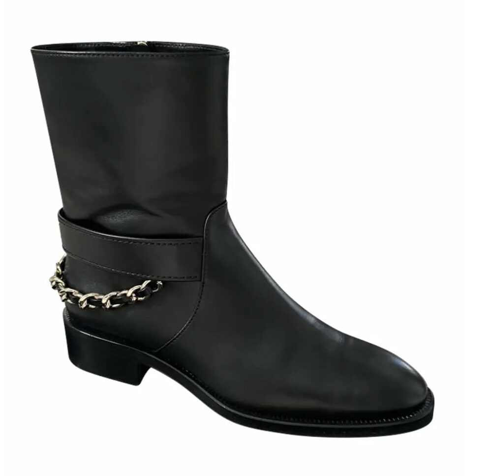 Ботинки Chanel Article Style Черные F