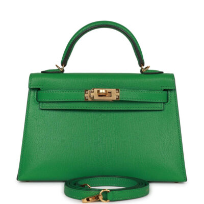 Сумка Hermes Kelly Mini Sellier Зеленая N