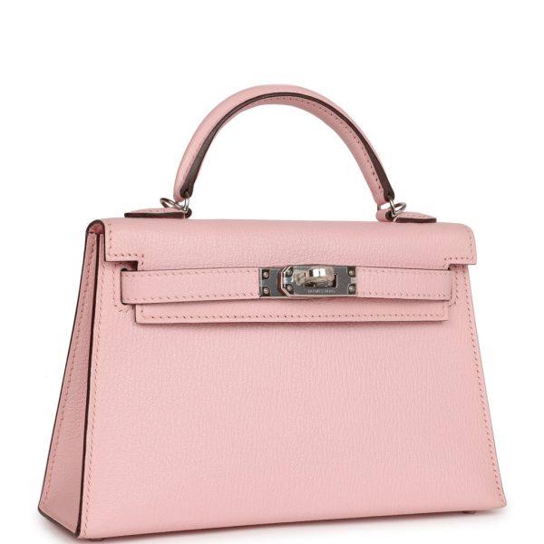 Сумка Hermes Kelly Mini Sellier Светло розовая N