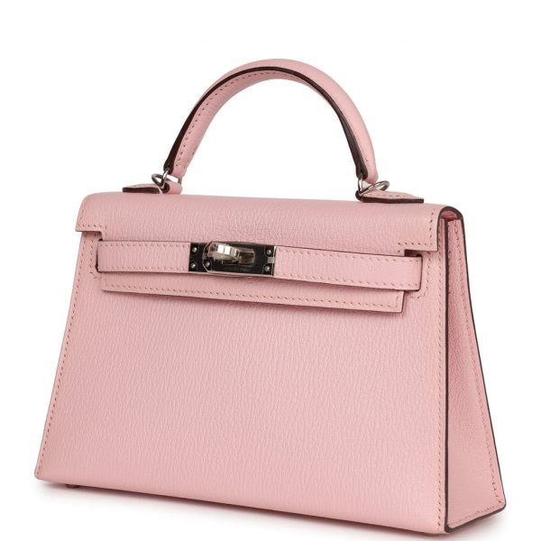 Сумка Hermes Kelly Mini Sellier Светло розовая N