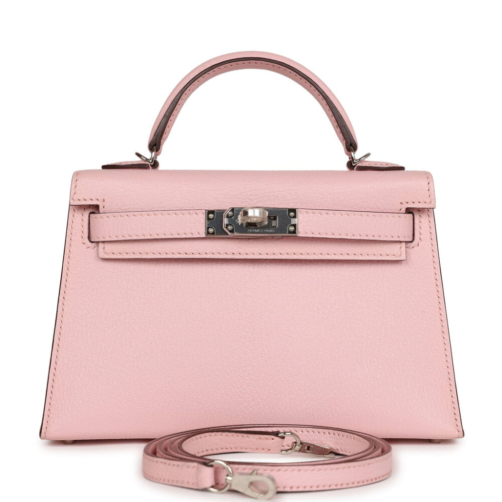 Сумка Hermes Kelly Mini Sellier Светло розовая N