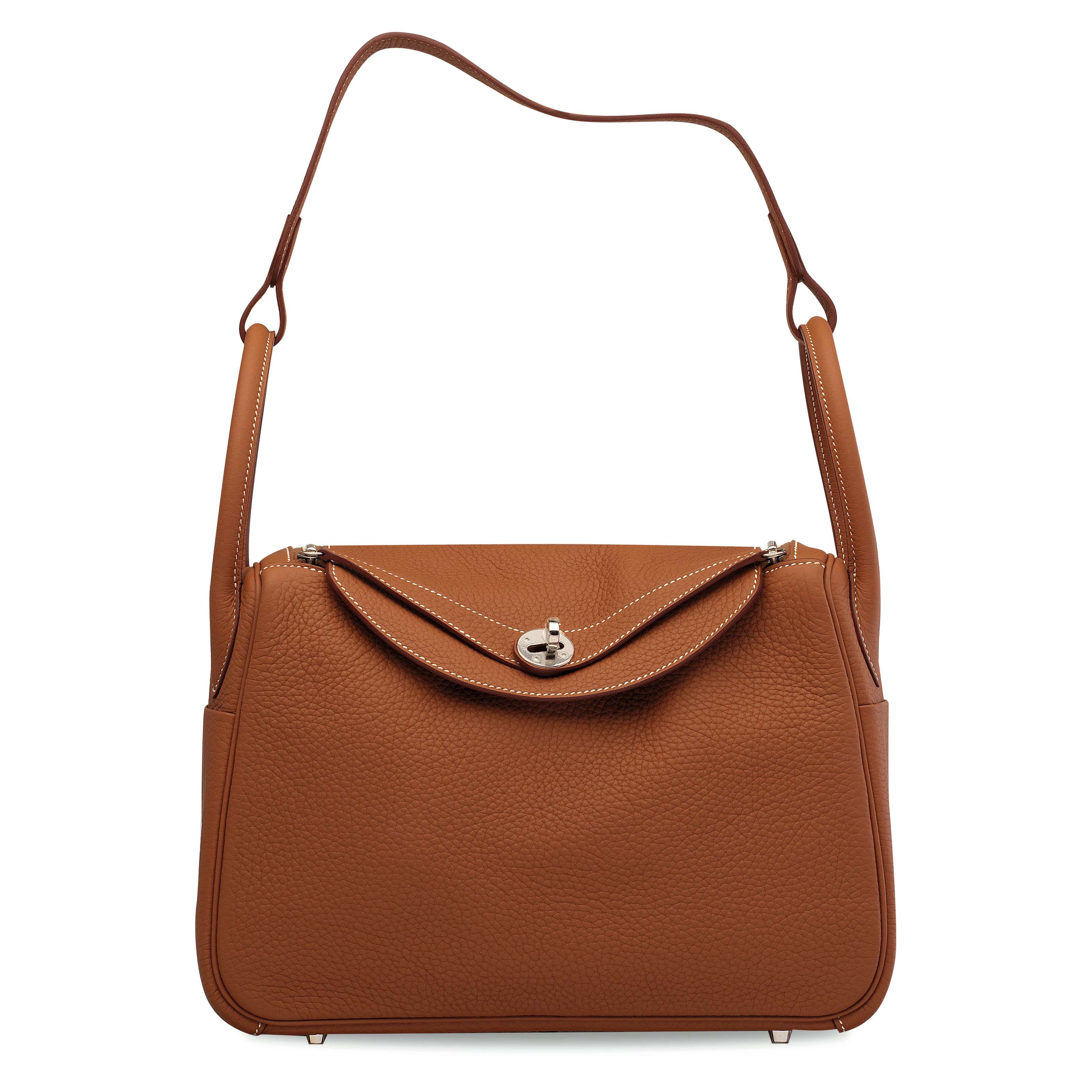 Сумка Hermes Lindy Коричневая N