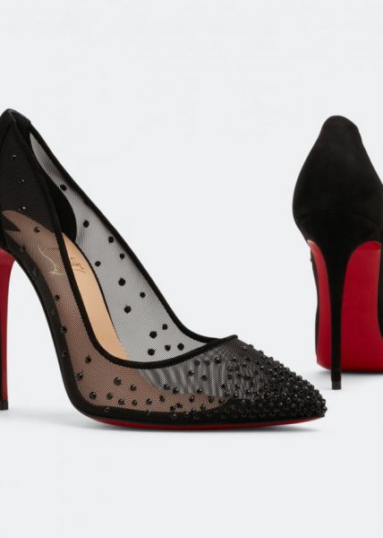 Туфли Christian Louboutin Follies Strass Черные F