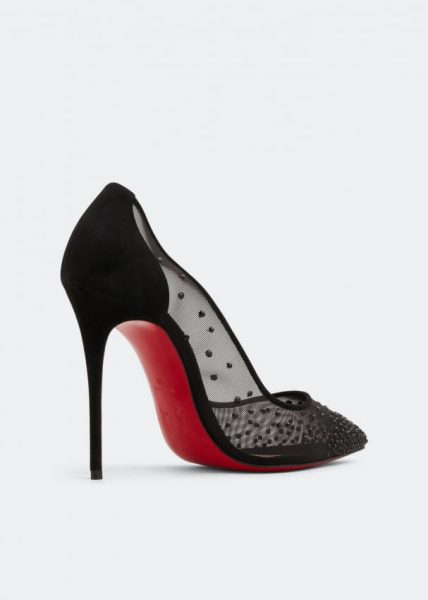 Туфли Christian Louboutin Follies Strass Черные F