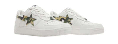 Кроссовки Bape Sta Abc Camo Green Белые F