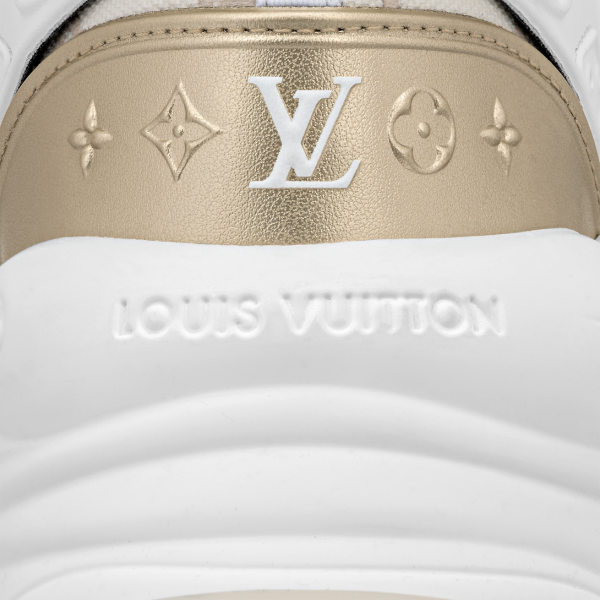 Кроссовки Louis Vuitton Run Золотые F