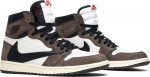 Кроссовки Nike Travis Scott X Air Jordan Retro High Og Mocha Темно коричневые F