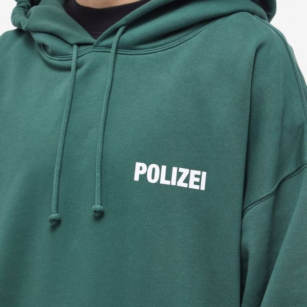 Толстовка Vetements Polizei Popover Hoody Зеленая M