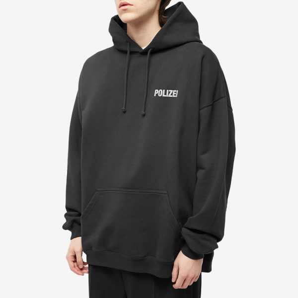 Толстовка Vetements Polizei Popover Hoody Черная F