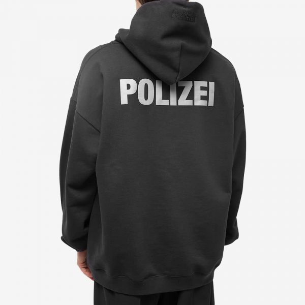Толстовка Vetements Polizei Popover Hoody Черная F
