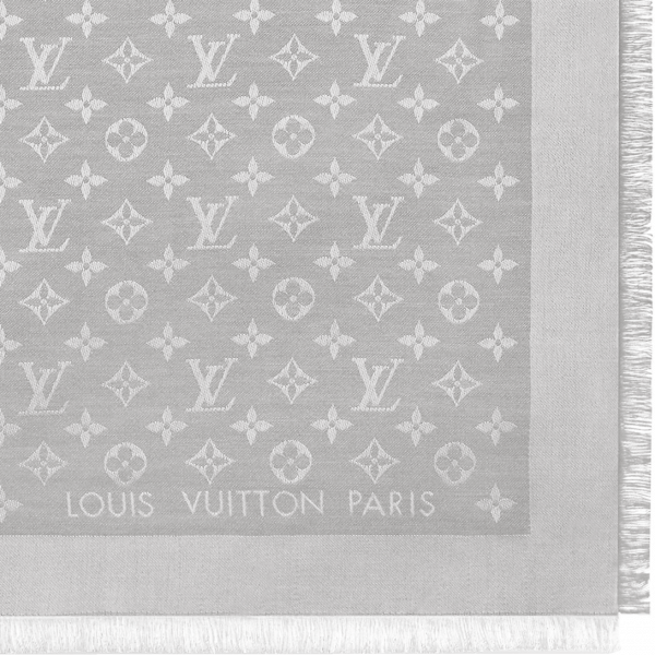 Шарф Louis Vuitton Monogram Denim Светло серый F