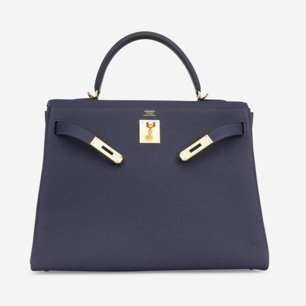 Сумка Hermes Kelly Togo Темно синяя N