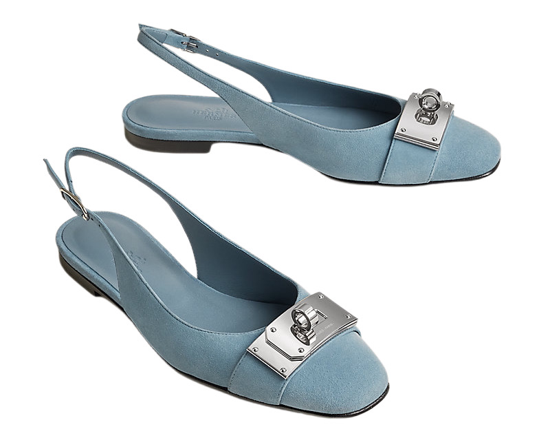 Балетки Hermes Innocente Голубые F