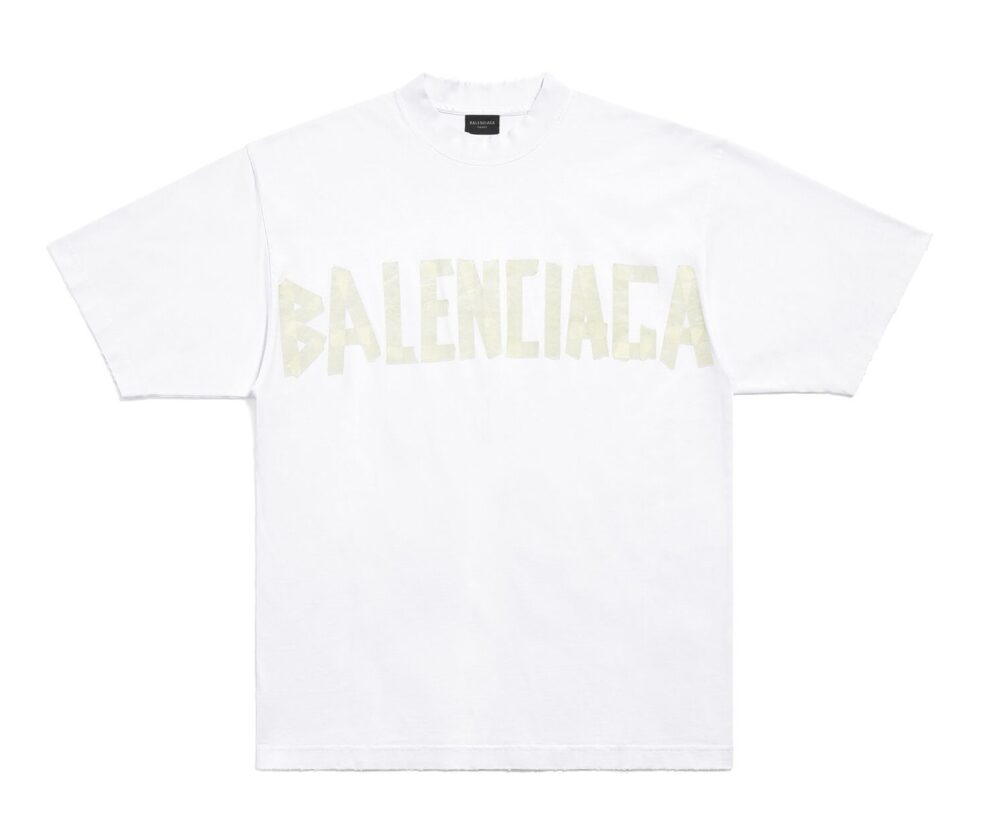 Футболка Balenciaga Tape Type Tee Белая M