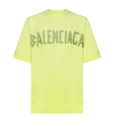 Футболка Balenciaga Tape Type Tee Желтая F