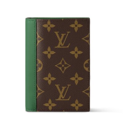 Обложка Louis Vuitton Monogram Macassar Зеленая F