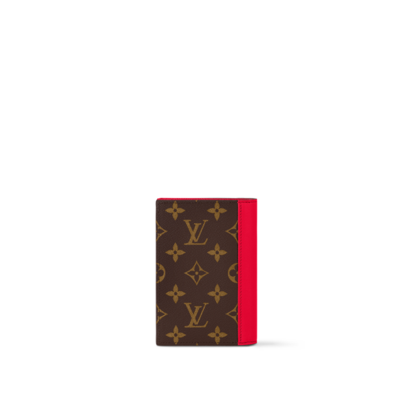 Обложка Louis Vuitton Monogram Macassar Красная F