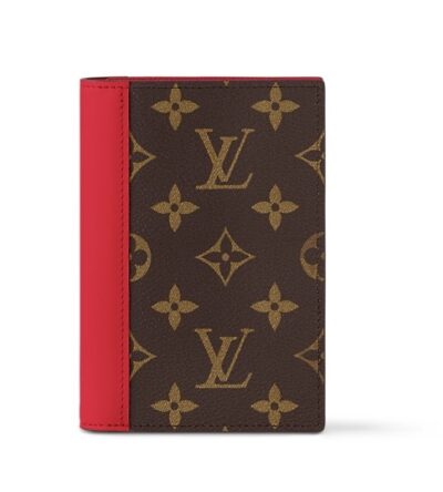 Обложка Louis Vuitton Monogram Macassar Красная F