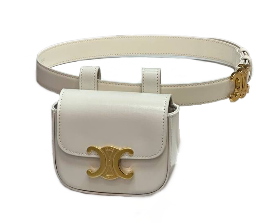 Сумка Celine Triomphe Belt Белая N