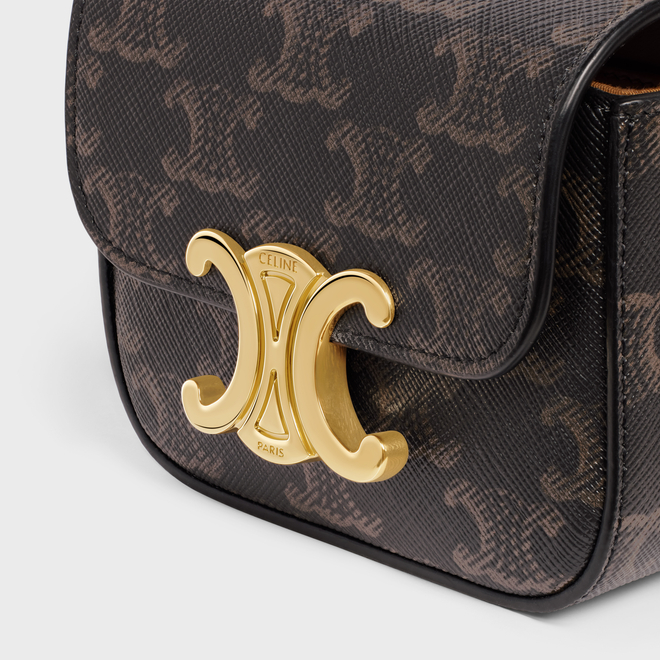 Сумка Celine Triomphe Belt Коричневая N