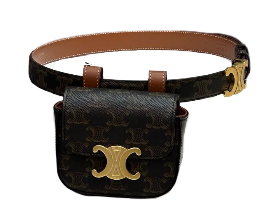 Сумка Celine Triomphe Belt Коричневая N