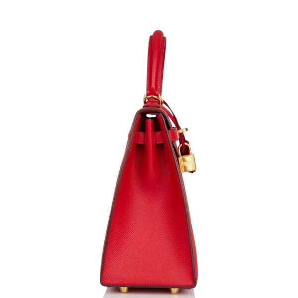 Сумка Hermes Kelly Sellier Rouge Casaque Epsom Коричневая N