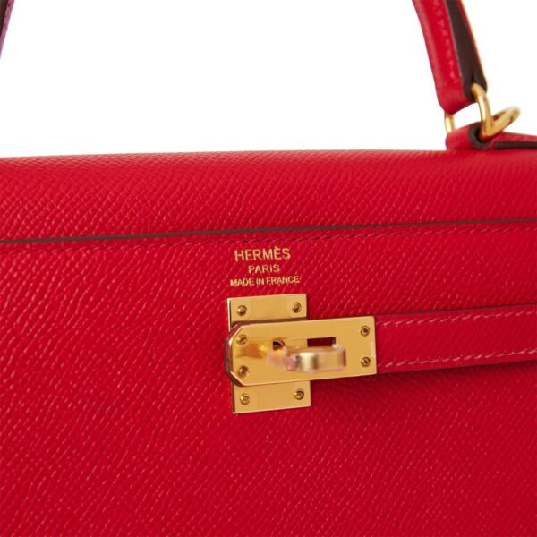 Сумка Hermes Kelly Sellier Rouge Casaque Epsom Коричневая N