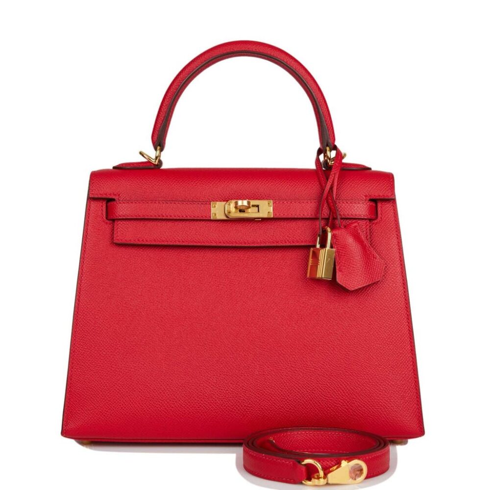 Сумка Hermes Kelly Sellier Rouge Casaque Epsom Коричневая N