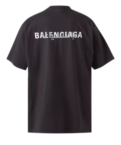 Футболка Balenciaga Tape Type Tee Черная F