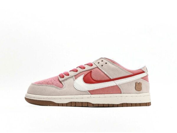 Кроссовки Nike Sb Dunk Low Se Double Swoosh Grey Pink Rabbit Розовые F