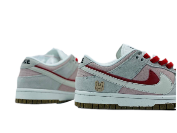 Кроссовки Nike Sb Dunk Low Se Double Swoosh Grey Pink Rabbit Розовые F