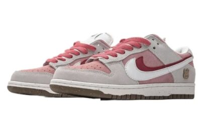 Кроссовки Nike Sb Dunk Low Se Double Swoosh Grey Pink Rabbit Розовые F